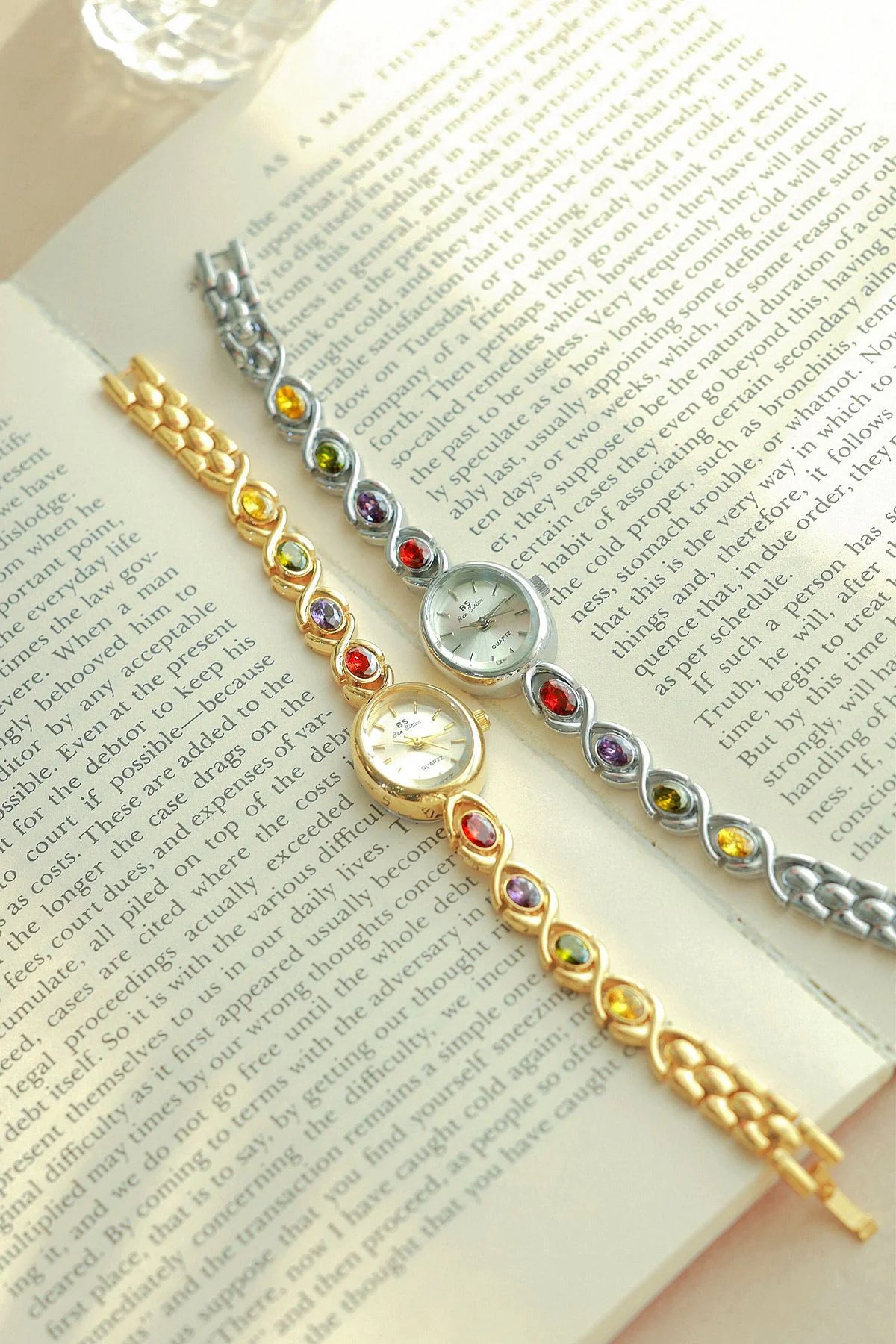 Oval Gemstone Luxury Watch