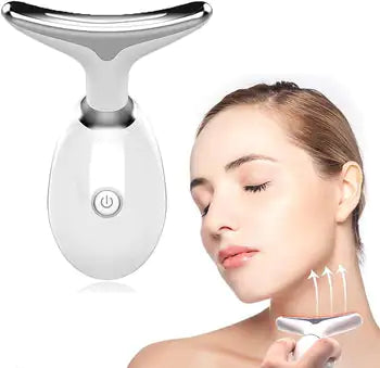 Beauty Facial Massager, 7 Color Wavy Acne Beauty Microcurrent Facial Device Skin Firming for Face Neck Beauty Device