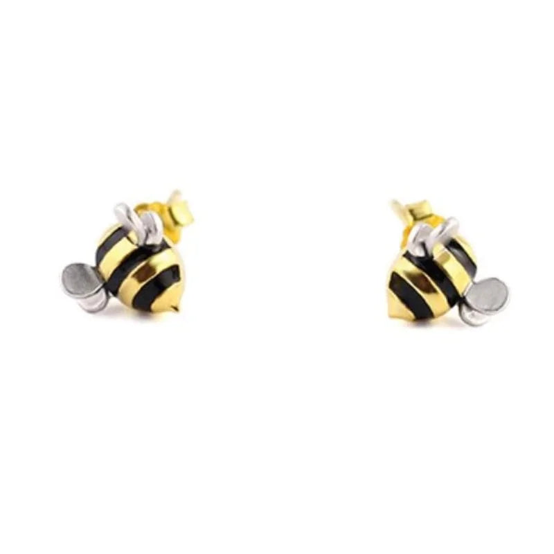 Silver Bee Earrings