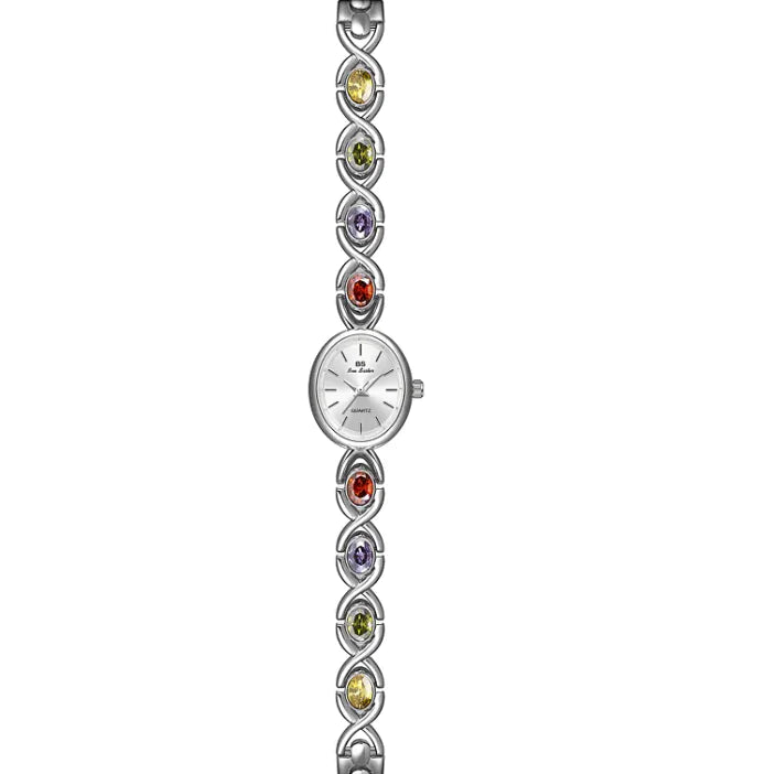 Oval Gemstone Luxury Watch